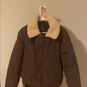 Vintage Brown Bomber Canada Goose Jacket